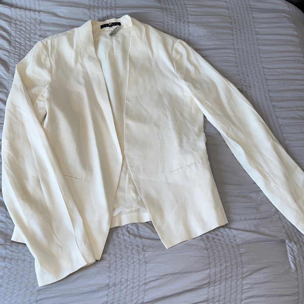 Linen blazer, off-white